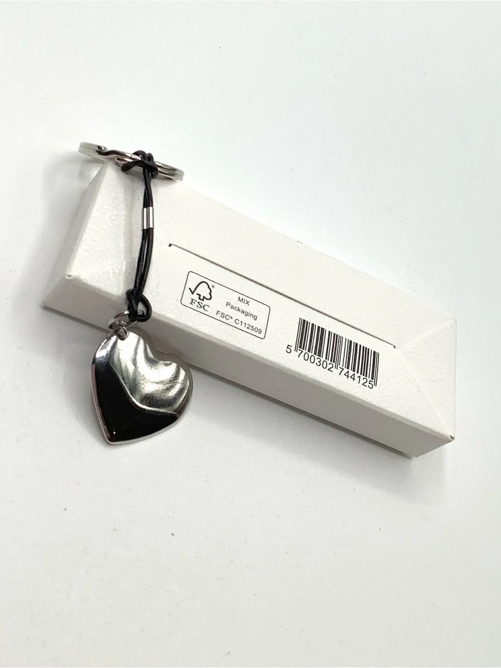 Pandora Silver Heart Clasp Opener on Black Cord